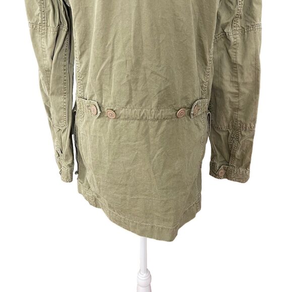 J.Crew Small Boyfriend Fatigue Jacket Army Green Full Zip VTG Utility - Picture 13 of 14
